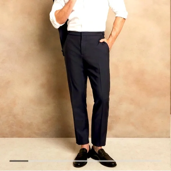 slim fit dress slacks Athletic Fit Stretch Suit Pants - Deep Olive 32W
